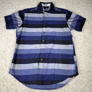 Robert Graham Water Fowl "Knowledge Wisdom Truth" Men's Short Sleeve Shirt Small